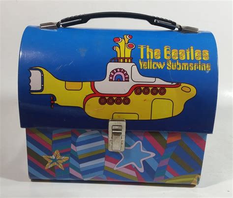 yellow submarine metal lunch box|beatles yellow submarine lunch box.